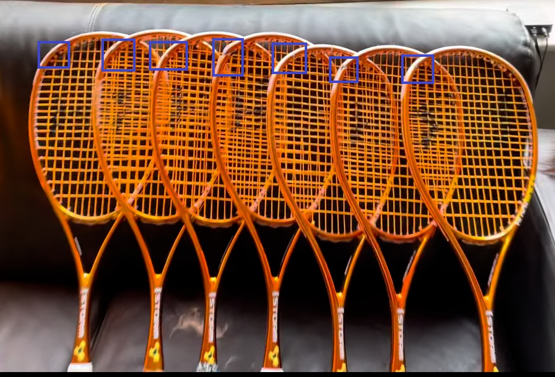 Black Knight Ion Storm close-up frame crack at head showing manufacturing defect